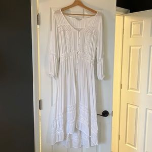 American Eagle XL boho gauze/crochet dress maxi